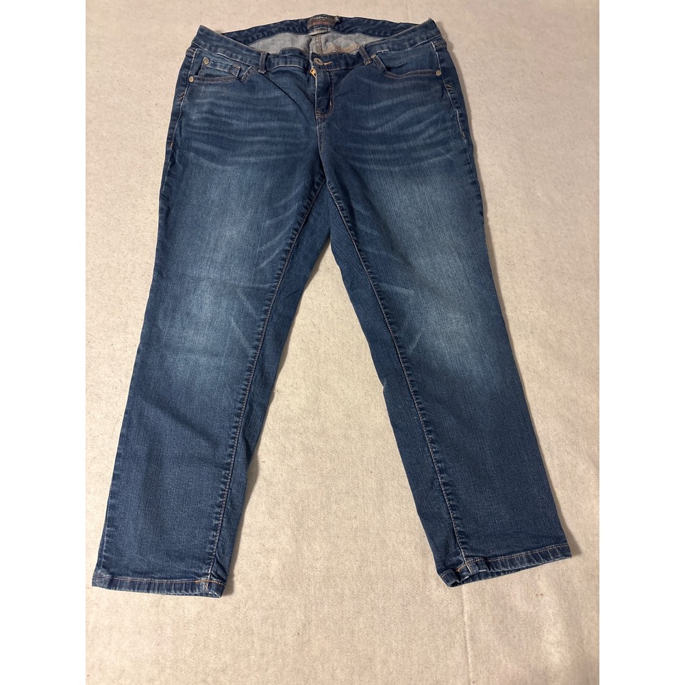 Torrid Boyfriend Straight Jeans Womens 16S Blue Excellent Vintage Stretch Denim